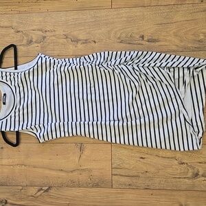 Striped BTFBM Women 2025 Summer Sleeveless Tank Dresses Crew Neck Slim Fit Short